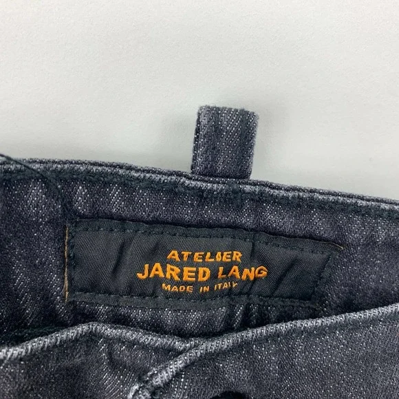 Jared Lang Mens Atelier Skinny Stretch Denim Jeans Black 38 - Picture 3 of 6